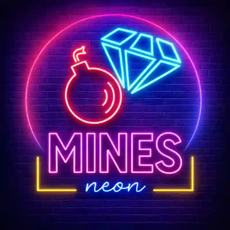 Mines Neon online casino game interface